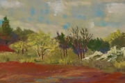 Stephan Haley, “Farmland”, pastel, 11 x 37.75”, $1400.00