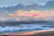Whitney Knapp Bowditch, First Light, oil on cradled wood panel, 5 x 7", $295.00