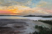 Whitney Knapp Bowditch, Sunset Andy's Way, oil on paper, 8.25 x 11.25", $800.00