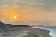 Whitney Knapp Bowditch, “Sunset, Coast Guard Beach”, oil on paper, 8.5 x 10.5”, $775.00 - SOLD