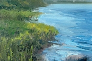 Whitney Knapp Bowditch, "Morning, Fresh Pond", oil on paper, 10.5 x 8.5", $775.00 - SOLD