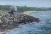Whitney Knapp Bowditch, "Boat Basin Beach", oil on paper, 8.25 x 11", $800.00