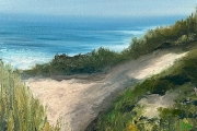 Whitney Knapp Bowditch, "Morning Overlook", oil on paper, 9.75 x 8.5", $775.00 - SOLD