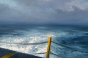 Whitney Knapp Bowditch, "Ferry Wake”, oil on paper, 8.5 x 11.5”, $850.0 - SOLD0