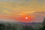 Whitney Knapp Bowditch, “Sunset Over The Hollow”, oil on paper, 8.25 x 11”, $800.00