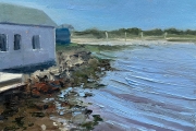 Whitney Knapp Bowditch, “Low Tide Champlin's”, oil on paper, 8.5 x 11.5”, $875.00