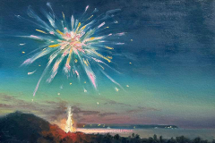 Whitney Knapp Bowditch, “Nightfall, July”, oil on paper, 8.25 x 11.25”, $850.00 Whitney Knapp Bowditch, “Nightfall, July”, oil on paper, 8.25 x 11.25”, $850.00