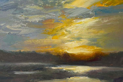 Whitney Knapp Bowditch, “Evening, Lakeside Drive”, oil on paper, 9 x 8.25”, $725.00 Whitney Knapp Bowditch, “Evening, Lakeside Drive”, oil on paper, 9 x 8.25”, $725.00