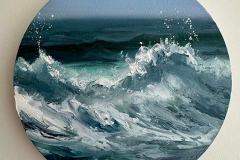 Whitney Knapp Bowditch, “Threshold”, oil on cradled panel, 8” diameter, $500.00 Whitney Knapp Bowditch, “Threshold”, oil on cradled panel, 8” diameter, $500.00