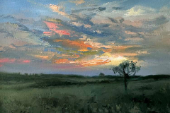 Whitney Knapp Bowditch, “Sunset, Lewis Dickens”, oil on paper, 8 x 11.25”, $825.00 Whitney Knapp Bowditch, “Sunset, Lewis Dickens”, oil on paper, 8 x 11.25”, $825.00