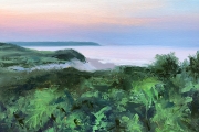 Whitney Knapp Bowditch, "Dunes at Dusk", oil on paper, 7.5 x 10",  $725.00