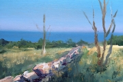 Whitney Knapp Bowditch, "Late Summer", oil on cradled wood panel, 5 x 7", $295.00