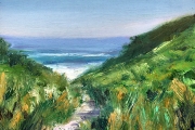 Whitney Knapp Bowditch, "Lush Access", oil on cradled wood panel, 5 x 7", $295.00