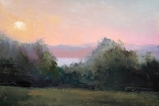 Whitney Knapp Bowditch, “Sunrise over Fresh Pond”, oil on paper, 8.5 x 11.5”, $850.00 - SOLD