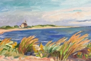 Kate Knapp, North Light Windy Day, oil on canvas, 12x24", $1,200.00