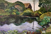 Kate Knapp, “Pond Near The Bluffs”, oil on canvas, 24 x 30”, $2,700.00