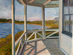 Kate Knapp, "Porch on Great Salt Pond" 24x30" oil on canvas, $2800 Kate Knapp, "Porch on Great Salt Pond" 24x30" oil on canvas, $2800