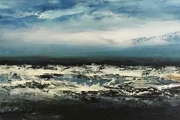 Tom Martinelli, “Open Sea”, oil and cold wax on canvas, 18 x 24”, $1800.00