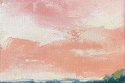 Carrie Megan, Peachy, oil on canvas, 6 x 6", $250