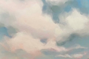 Carrie Megan, “Cloudburst”, oil on canvas, 30 x 30”,  $2100.00