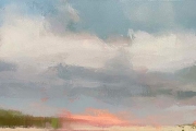 Carrie Megan, “Coral Coast”, oil on canvas, 12 x 24”,  $900.00