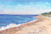 Kate Knapp, “Dories Cove Seascape”, oil on canvas, 12 x 24”, $1200.00