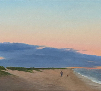 Heidi Palmer, “Walking The Dog” , oil on canvas, 12 x 18”, $2500 Heidi Palmer, “Walking The Dog” , oil on canvas, 12 x 18”, $2500