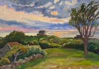 Kate Knapp, "Westside Sunset", oil on canvas, 24 x 36",  $3,500.00