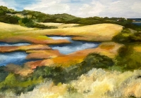 Elizabeth Pannell, "Ponds", oil on canvas, 18 x 36", $2,700.00