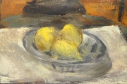 "Lemons", oil on board, 7.5 x 14.75", $1100.00 unframed