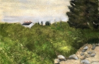 Stephan Haley, View From Rocks, Flye Point", pastel on paper, 30 x 22", $2,300.00