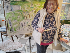 Helen Frank in her studio Helen Frank in her studio