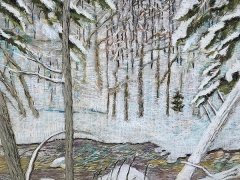 Stephan Haley, "Big Snow At The Ducktrap", pastel on paper, 30 x 31" framed, $2,800.00 Stephan Haley, "Big Snow At The Ducktrap", pastel on paper, 30 x 31" framed, $2,800.00