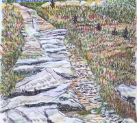 Stephan Haley, “Path In Blueberry Field”, pastel on rice paper, 25 x 20”, $1800.00 Stephan Haley, “Path In Blueberry Field”, pastel on rice paper, 25 x 20”, $1800.00