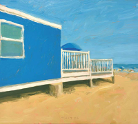 Tim Tait, “Town Beach Umbrella, BI, 2026" acrylic on linen, 16 x 20”, $1200.00 Tim Tait, “Town Beach Umbrella, BI, 2026" acrylic on linen, 16 x 20”, $1200.00