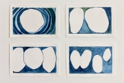 Elizabeth Dickenson, “Rocks On The Beach”, watercolor quartet, 15.25 x 11.5”, $385.00