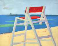 Tim Tait, “Lifeguard Chair”, 16 x 20", acrylic on linen, $1400.00 Tim Tait, “Lifeguard Chair”, 16 x 20", acrylic on linen, $1400.00