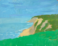 Tim Tait, “Mohegan Bluffs, BI”, 20 X 16, acrylic on linen, $1400.00 Tim Tait, “Mohegan Bluffs, BI”, 20 X 16, acrylic on linen, $1400.00