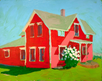 Tim Tait, “Red House, BI”, 16 x 20", acrylic on linen, $1400.00 Tim Tait, “Red House, BI”, 16 x 20", acrylic on linen, $1400.00