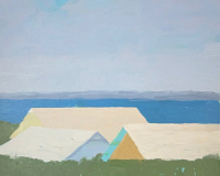 Tim Tait, “Rooftops BI”, 20 X 16," acrylic on linen, $1400.00 Tim Tait, “Rooftops BI”, 20 X 16," acrylic on linen, $1400.00