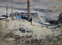 William Sommerfeld (1905-1998), "Winter Harbor", oil on board, 9 x 12 1/4", $1450.00 framed