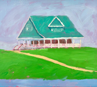 Tim Tait, “House and Path, BI, 2025”, 16 x 20”, acrylic on linen, $1,200