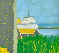 Tim Tait, “Ferry, BI, 2025”, 20 x 16”, acrylic on linen, $1,200