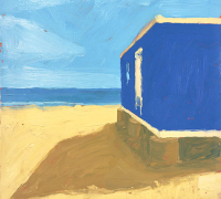 Tim Tait, “Town Beach Blue”, 20 x 16” acrylic on linen, $1,200
