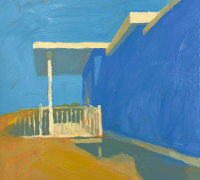 Tim Tait, “Blue View, BI, 2025”, 20 x 16”, acrylic on linen, $1,200