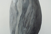 Sarah Verardo, "Grey & Green Striped Stone", 20 x 30", oil on linen, $2400.00
