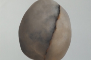 Sarah Verardo, "Amber Cracked Stone', 24 x 24", oil on linen, $2400.00