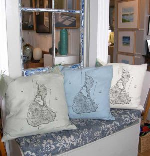 Block Island Pillow Maps